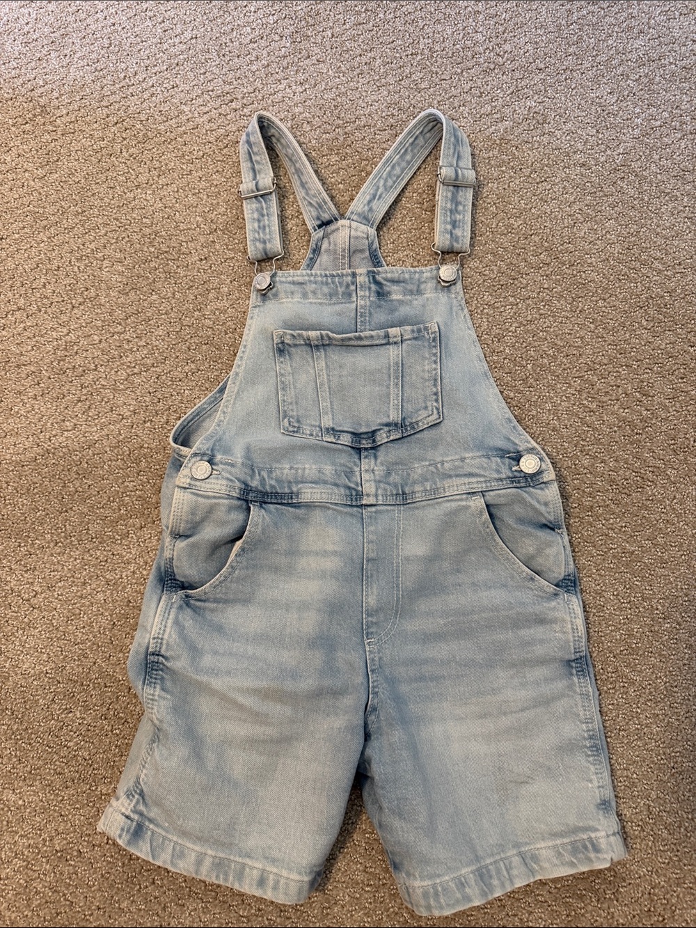 H&M Light Blue Denim Kids Short Overalls